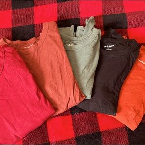 Lot of 5 Old Navy EveryWear slub knit LS T-shirts